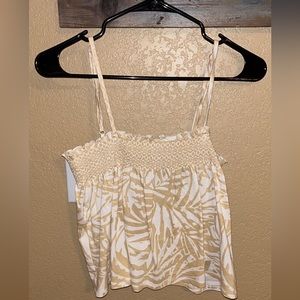 Cream and white tank top